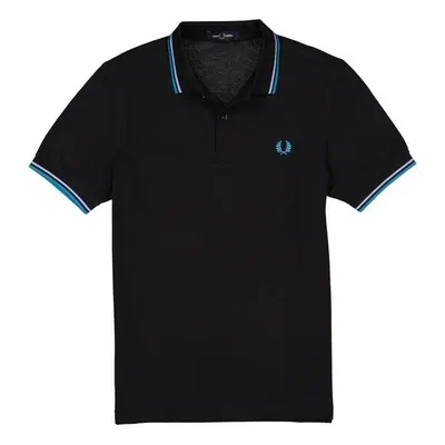 Fred Perry Herren Polo-Shirt schwarz Baumwoll-Piqué