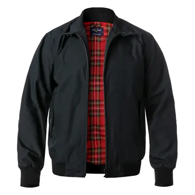 Fred Perry Herren Blouson schwarz Baumwolle unifarben