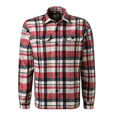 HECHTER PARIS Herren Overshirt rot Wolle kariert