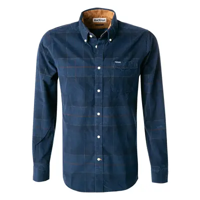 Barbour Herren Hemd blau Cord kariert