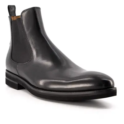 LOTTUSSE Herren Chelsea Boots schwarz Glattleder