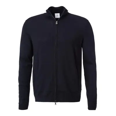 BOGNER Herren Cardigan blau Schurwolle unifarben