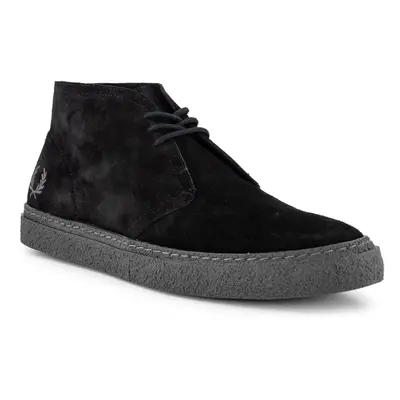 Fred Perry Herren Desert Boots schwarz Veloursleder