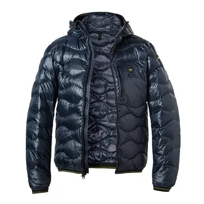 Blauer. USA Herren Daunenjacke blau Mikrofaser unifarben