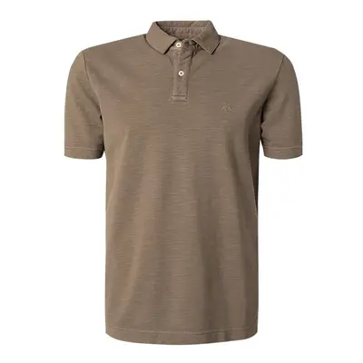 Marc O'Polo Herren Polo-Shirt braun Baumwoll-Piqué