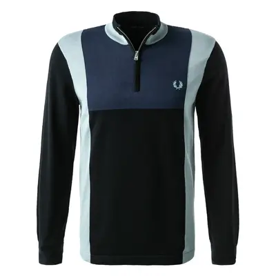 Fred Perry Herren Troyer blau Baumwolle unifarben