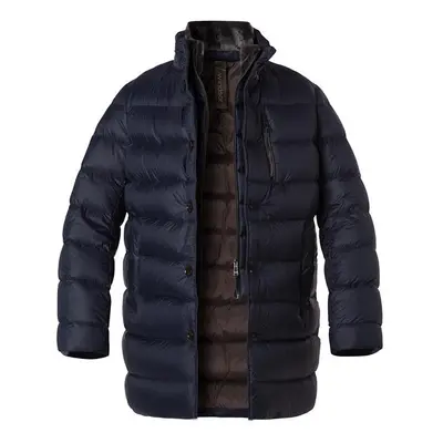 Windsor Herren Daunenjacke blau Mikrofaser unifarben