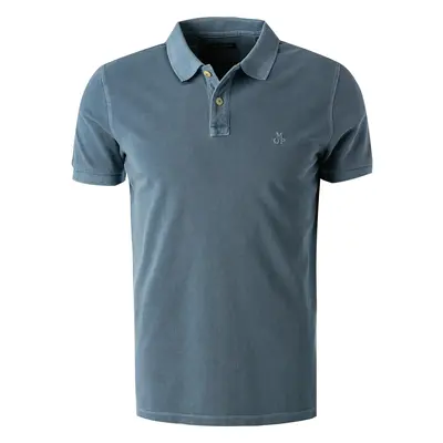 Marc O'Polo Herren Polo-Shirt blau Baumwoll-Piqué