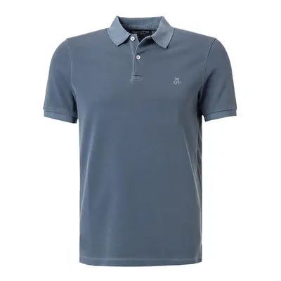 Marc O'Polo Herren Polo-Shirt blau Baumwoll-Piqué