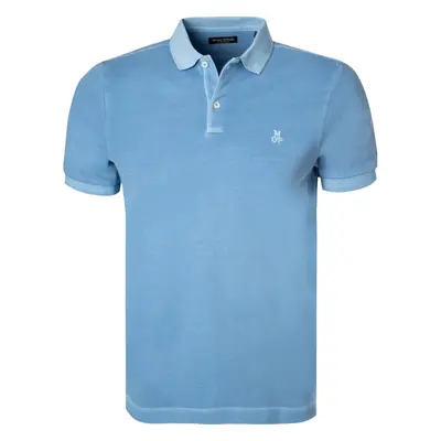 Marc O'Polo Herren Polo-Shirt blau Baumwoll-Piqué