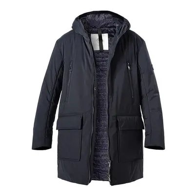 BOGNER Herren Daunenparka blau Mikrofaser