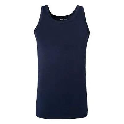 Bruno banani Herren Tanktop blau Baumwolle unifarben