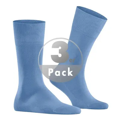 Falke Herren Socken blau Baumwolle unifarben