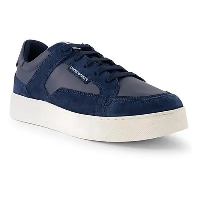 EMPORIO ARMANI Herren Sneaker blau Glattleder