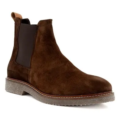 Marc O'Polo Herren Chelsea Boots braun Veloursleder