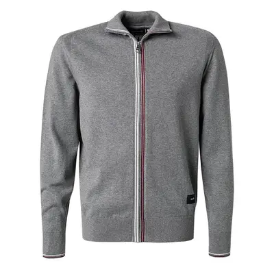 Tommy Hilfiger Herren Cardigan grau Baumwolle unifarben