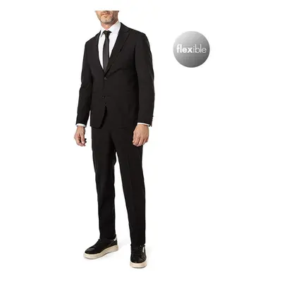 BOSS Black Herren Anzug schwarz Schurwoll-Stretch Slim Fit