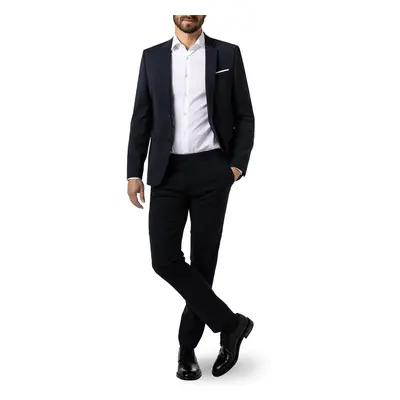 DIGEL Herren Anzug blau Schurwoll-Stretch Slim Fit