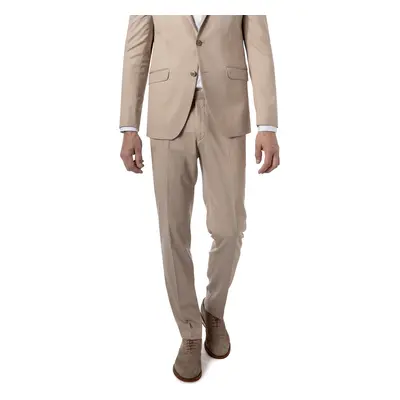 HECHTER PARIS Herren Hose beige Schurwoll-Stretch