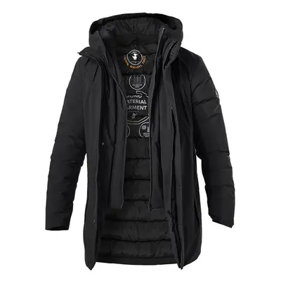 SAVE THE DUCK Herren Jacke schwarz Mikrofaser unifarben