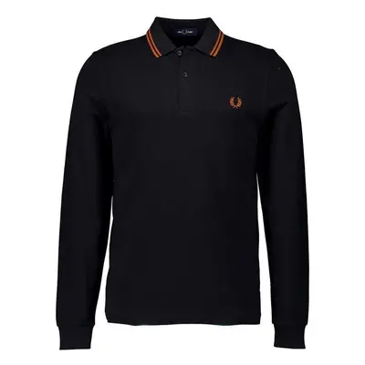 Fred Perry Herren Polo-Shirt schwarz Baumwoll-Piqué