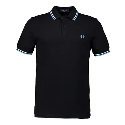 Fred Perry Herren Polo-Shirt schwarz Baumwoll-Piqué