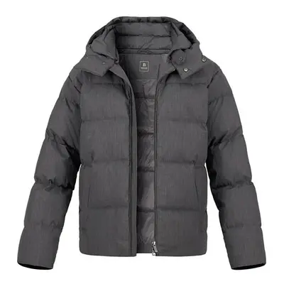 BOGGI MILANO Herren Daunenjacke grau Baumwolle meliert