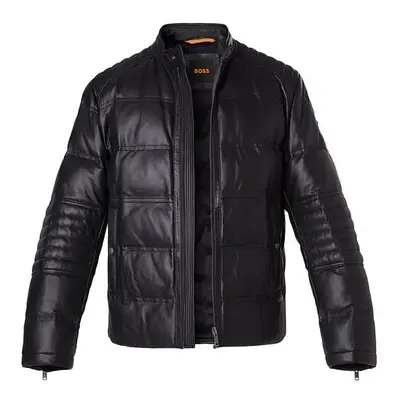 BOSS Orange Herren Lederjacke orange unifarben