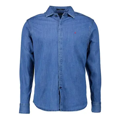 Replay Herren Jeanshemd blau Baumwolle