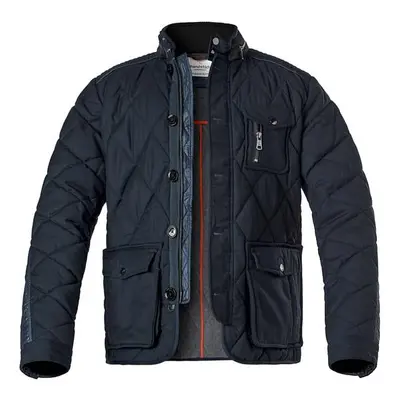 Handstich Herren Steppjacke blau Kent unifarben