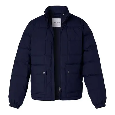 Gant Herren Daunenjacke blau Mikrofaser unifarben