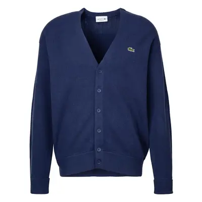 LACOSTE Herren Cardigan blau Wolle unifarben