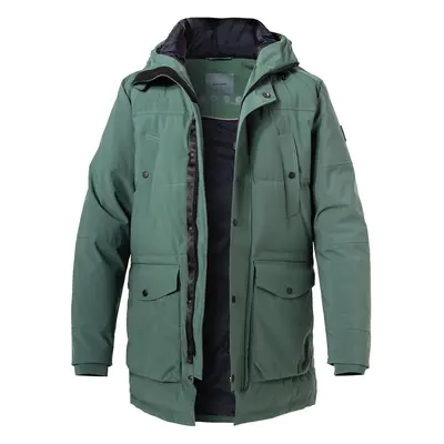 Pierre Cardin Herren Parka grün Mikrofaser unifarben