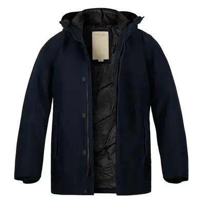 WOOLRICH Herren Daunenjacke blau Mikrofaser unifarben