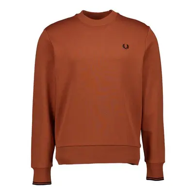 Fred Perry Herren Sweatshirt braun Baumwolle unifarben