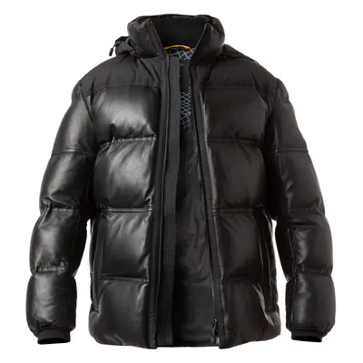 BOSS Orange Herren Lederjacke schwarz Lammnappa unifarben