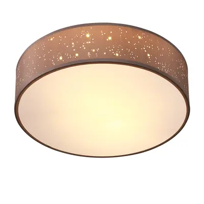 Deckenlampe Taupe Stoff Ø30cm Sternenhimmel