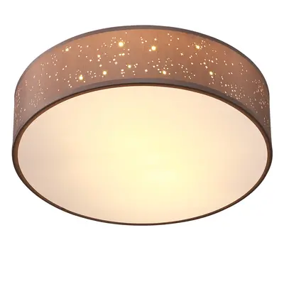 Deckenlampe Taupe Stoff Ø38cm Sternenhimmel