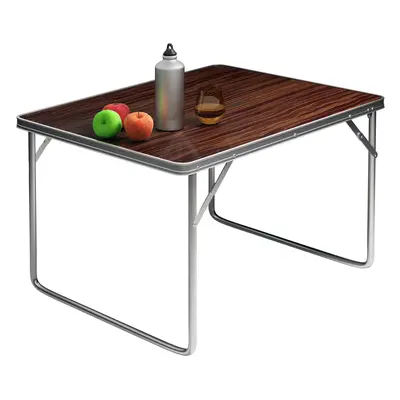 Campingtisch Holzoptik Alu 80x60x70cm klappbar