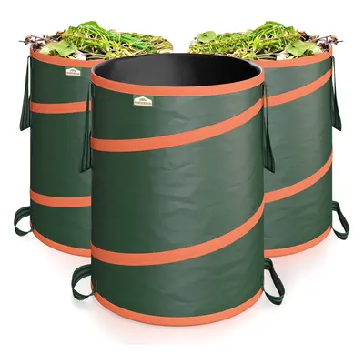 Popup Gartenabfallsack 3er-Set Grün je 165 Liter