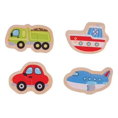 Holzpuzzle Transportmittel, +12 Monate, BigJigs