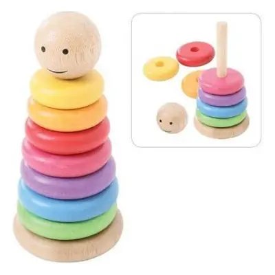 Regenbogenpyramide aus Holz, Bigjigs