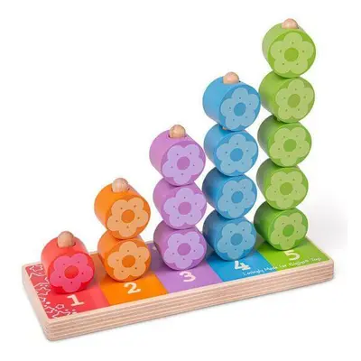 Holzspielzeug Blumenzählung, +1 Jahr, Big Jigs