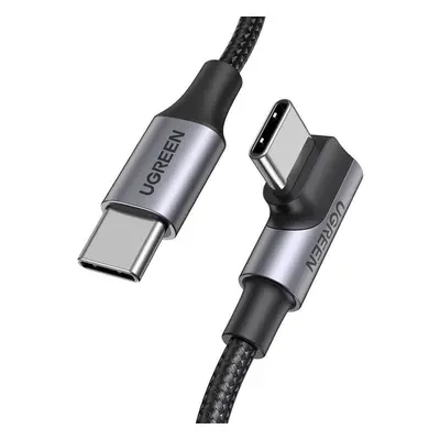 Ugreen Kabel US334 USB-C (gewinkelt) / USB-C (gerade) 100W PD 2m - schwarz
