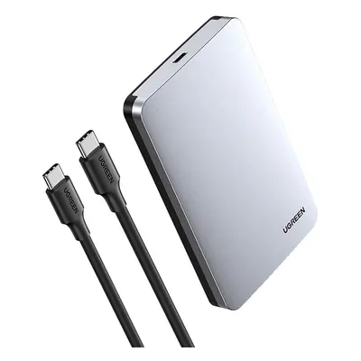 Ugreen CM300 für 2.5 SATA 3.0 6Gbps Festplatte - grau + USB-C - USB-C 0.5m Kabel
