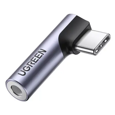 Ugreen AV154 USB-C (männlich) Winkel / Mini Klinke 3,5mm (weiblich) Adapter - grau