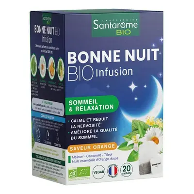 Santarome Bonne Nuit Infusion Schlaf und Entspannung Bio Orangengeschmack Sachets