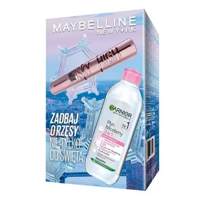 Maybelline Lash Sensational Sky High Lengthening Mascara Set Schwarz 7,2 ml + Garnier Micellar L