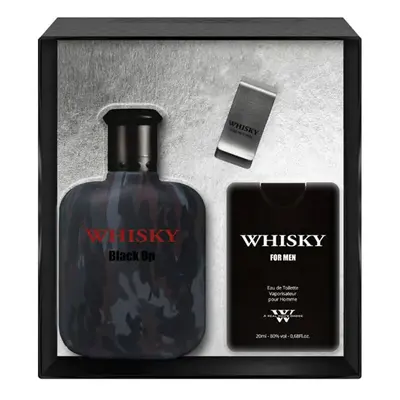 Evaflor Whisky Black Op Eau de Toilette, 100ml + Eau de Toilette, 20ml + Notizclip