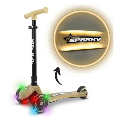 LED faltbarer Roller mit beleuchteter Plattform Sparky, + Jahre, Champagn, Milly Mally